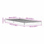 Gulv seng ramme Hvid 100 x 220 cm Massiv fyrretræ
