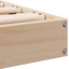 Gulv seng ramme Naturfarvet 160 x 220 cm Massiv fyrretræ