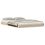 Gulv seng ramme Naturfarvet 160 x 220 cm Massiv fyrretræ