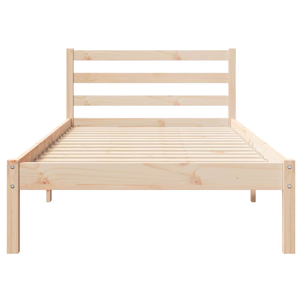 Sengestel Brun 215,5 x 85,5 x 69,5 cm Massivt fyrretræ