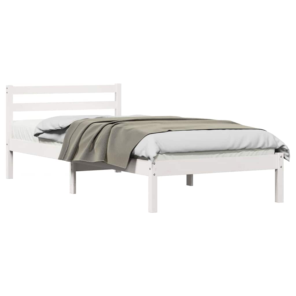 Sengestel Hvid 215,5 x 85,5 x 69,5 cm Massivt fyrretræ