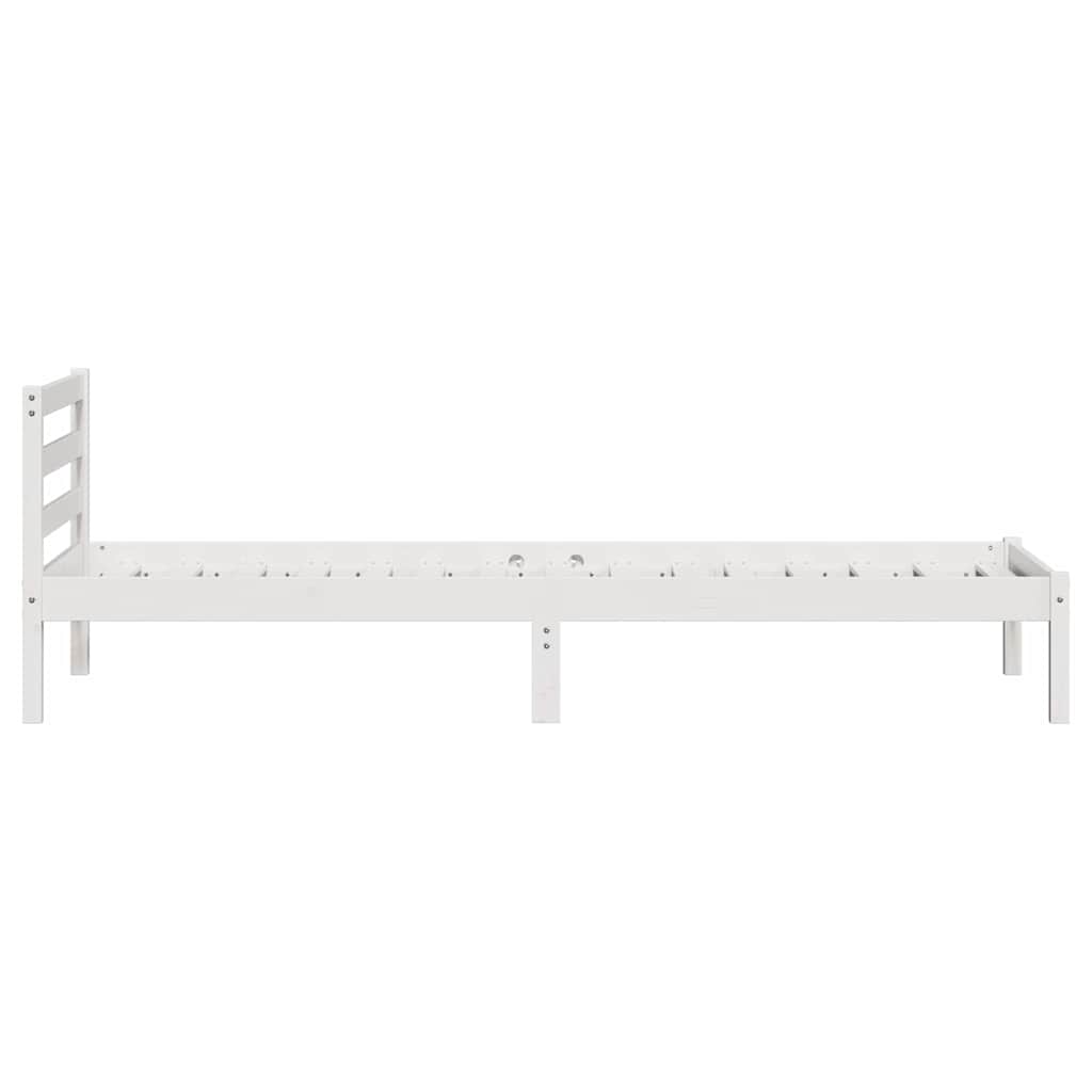 Sengestel Hvid 215,5 x 105,5 x 69,5 cm Massivt fyrretræ