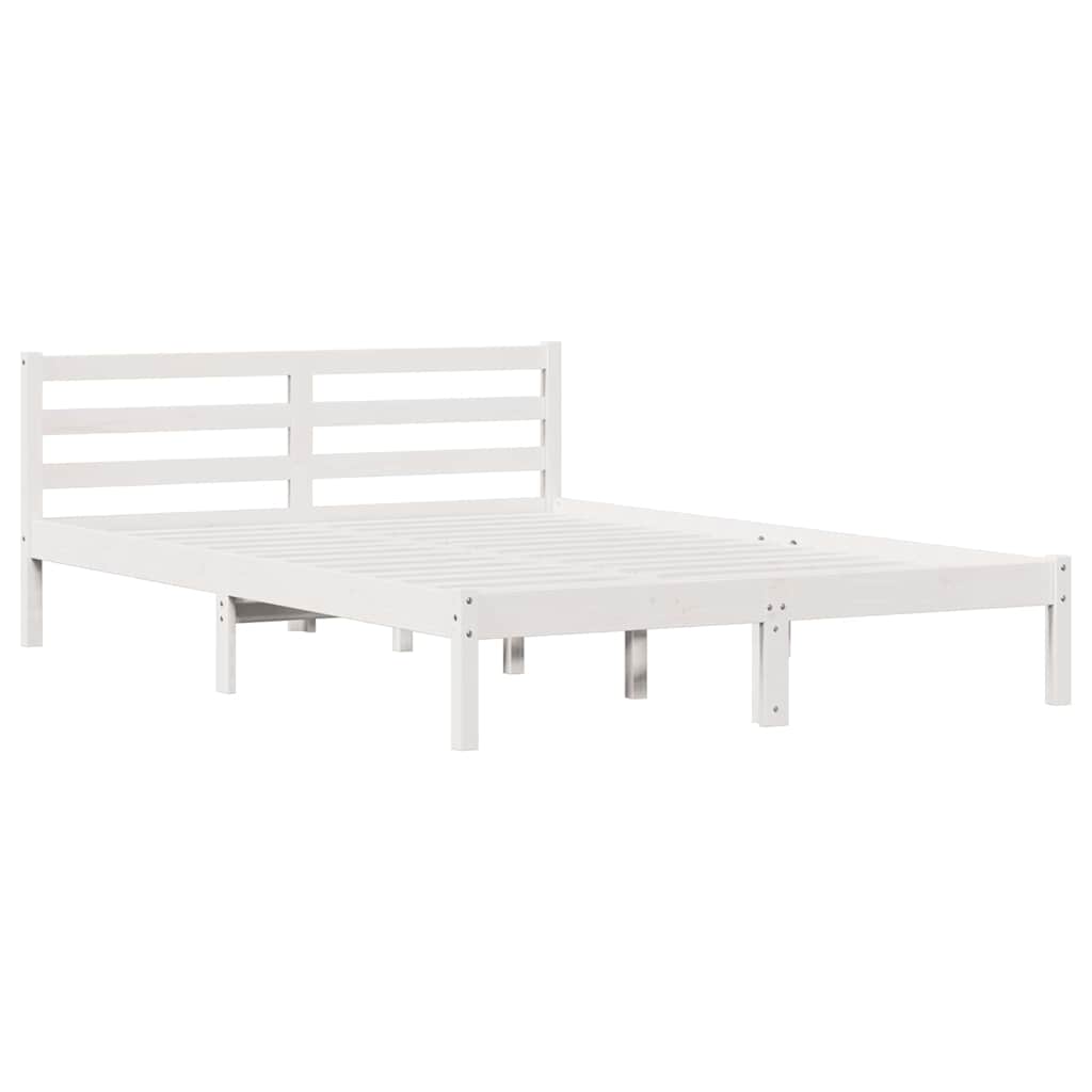 Sengestel Hvid 215,5 x 165,5 x 69,5 cm Massivt fyrretræ