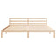 Sengestel Brun 215,5 x 185,5 x 69,5 cm Massivt fyrretræ