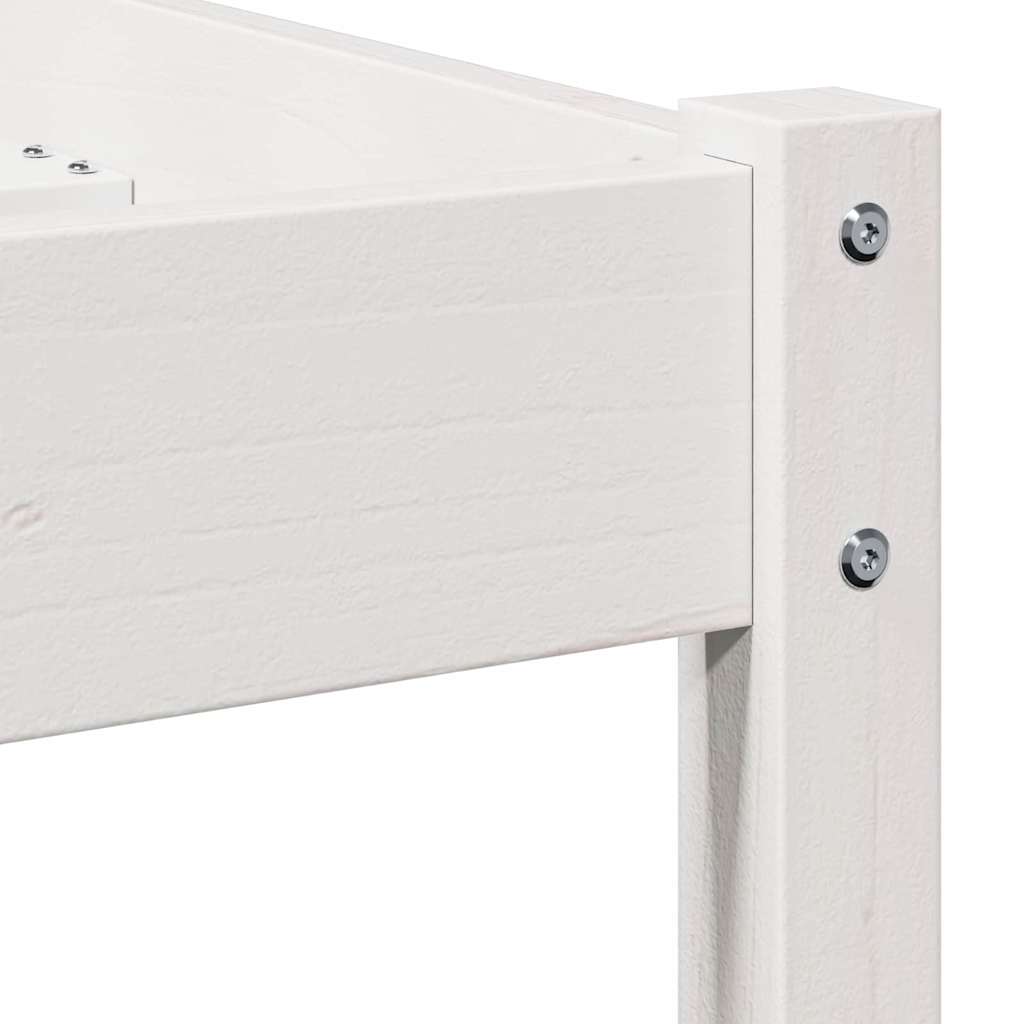 Sengestel Hvid 215,5 x 185,5 x 69,5 cm Massivt fyrretræ