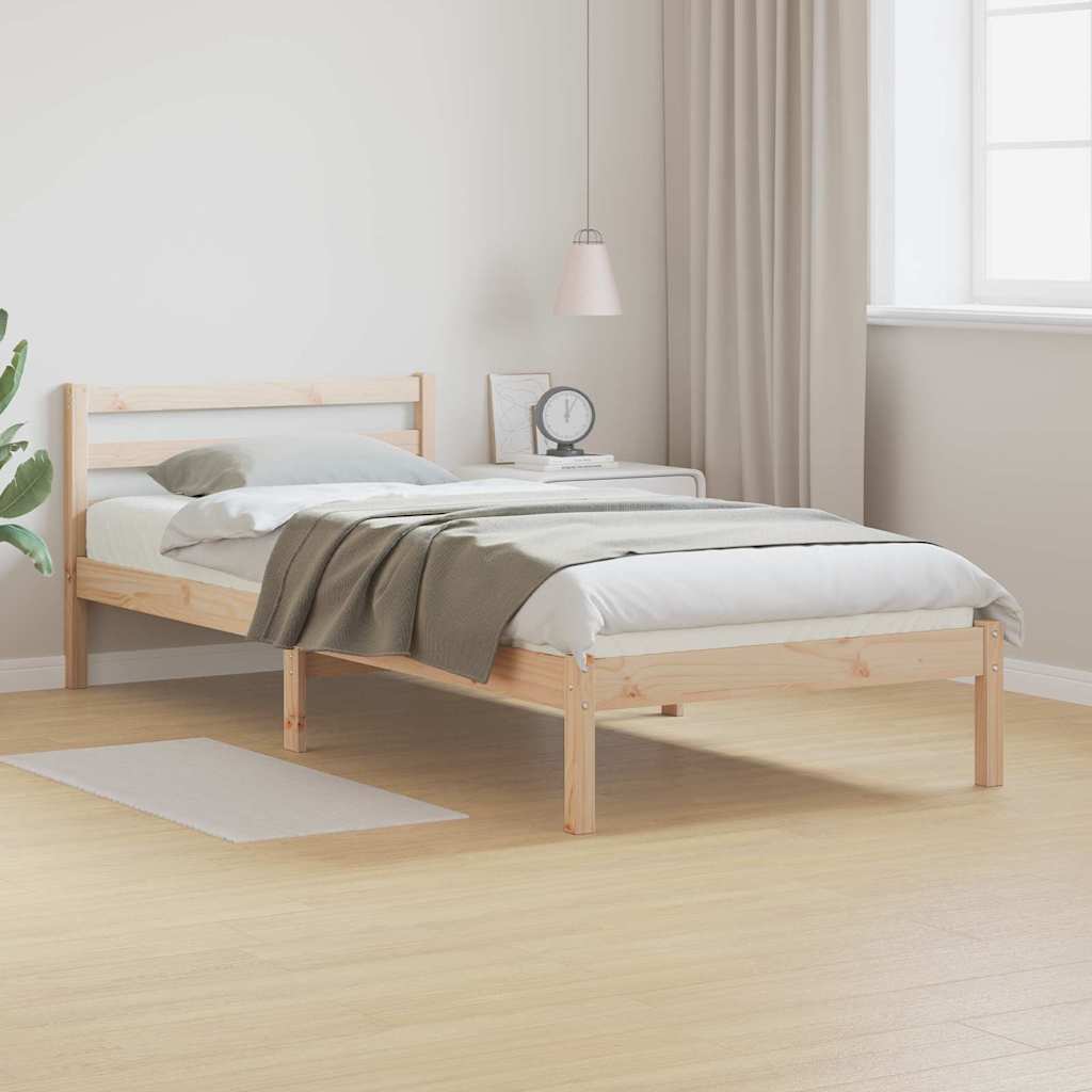 Sengestel Brun 225,5 x 85,5 x 69,5 cm Massivt fyrretræ