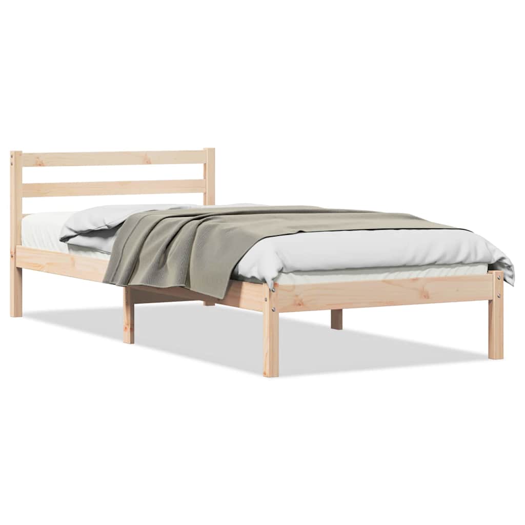 Sengestel Brun 225,5 x 85,5 x 69,5 cm Massivt fyrretræ