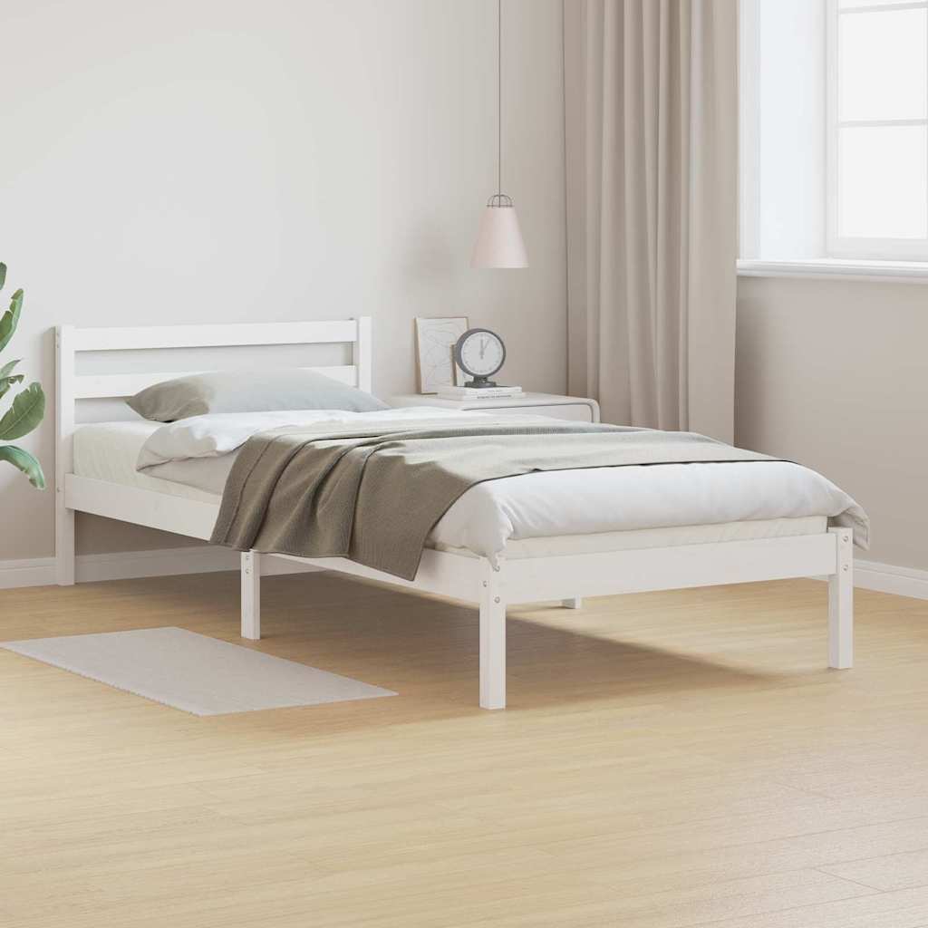 Sengestel Hvid 225,5 x 105,5 x 69,5 cm Massivt fyrretræ