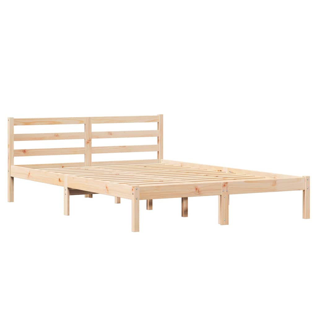 Sengestel Brun 225,5 x 145,5 x 69,5 cm Massivt fyrretræ