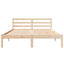 Sengestel Brun 225,5 x 145,5 x 69,5 cm Massivt fyrretræ