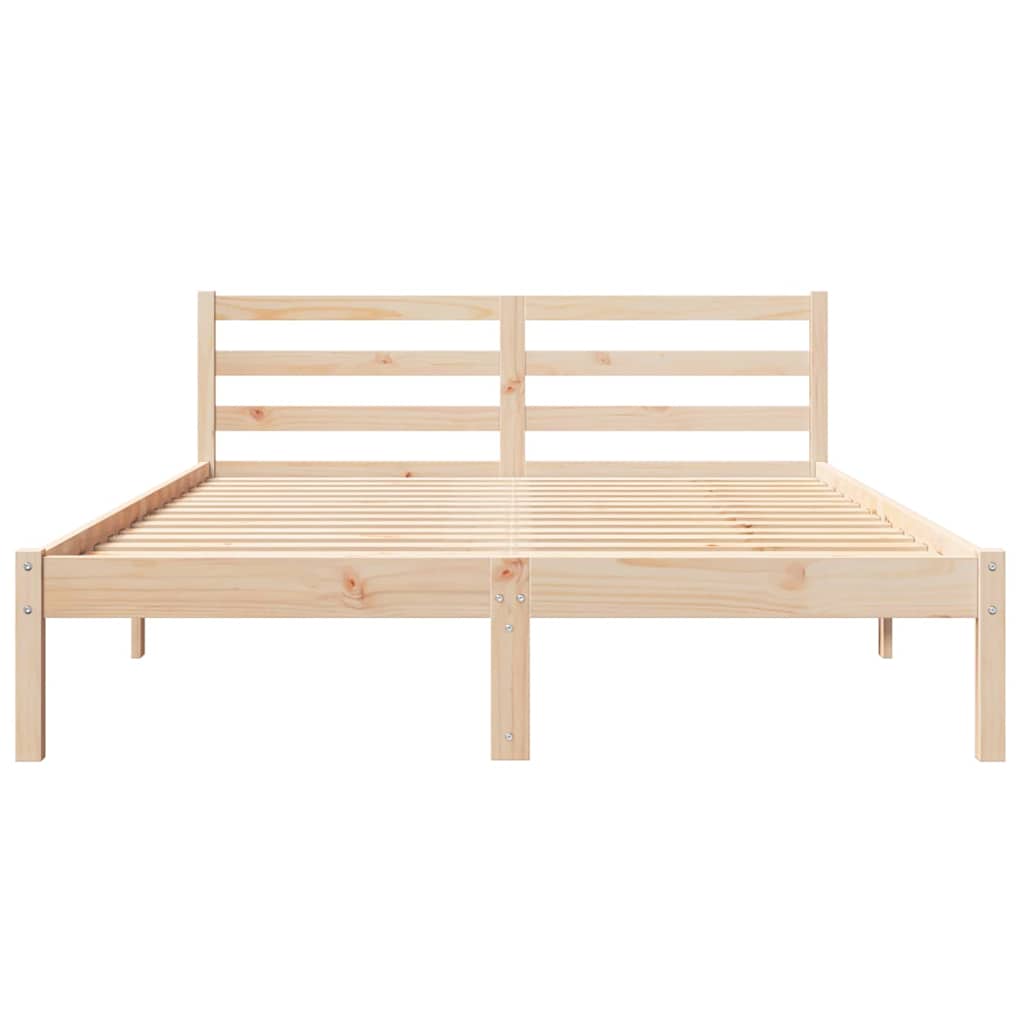 Sengestel Brun 225,5 x 145,5 x 69,5 cm Massivt fyrretræ