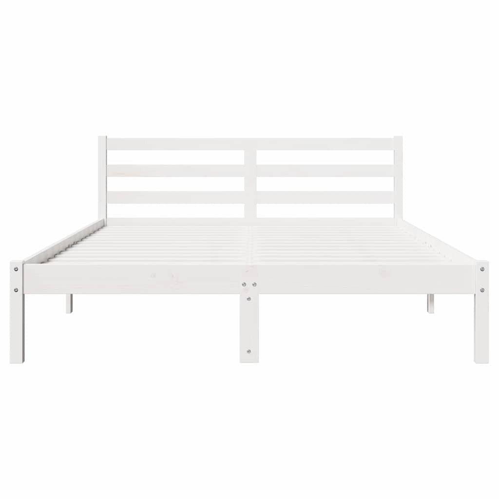 Sengestel Hvid 225,5 x 145,5 x 69,5 cm Massivt fyrretræ