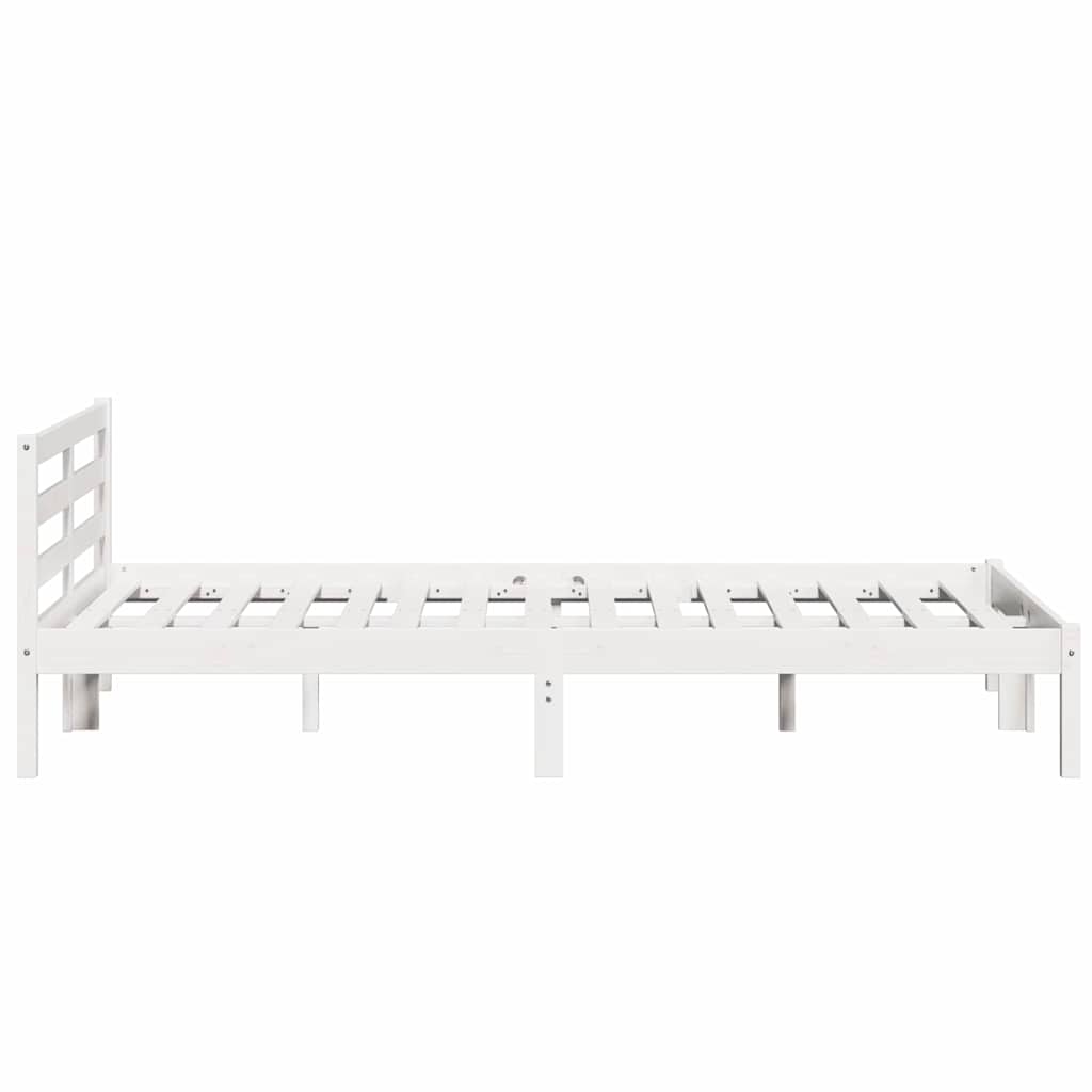 Sengestel Hvid 225,5 x 165,5 x 69,5 cm Massivt fyrretræ