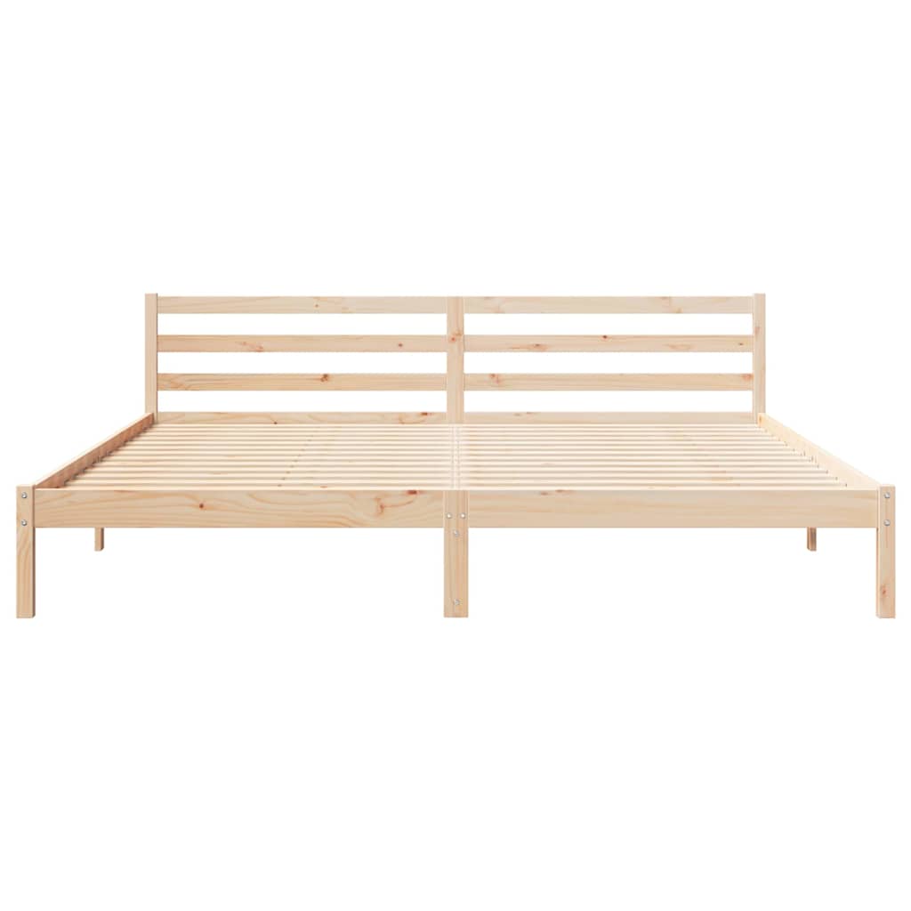 Sengestel Brun 225,5 x 185,5 x 69,5 cm Massivt fyrretræ