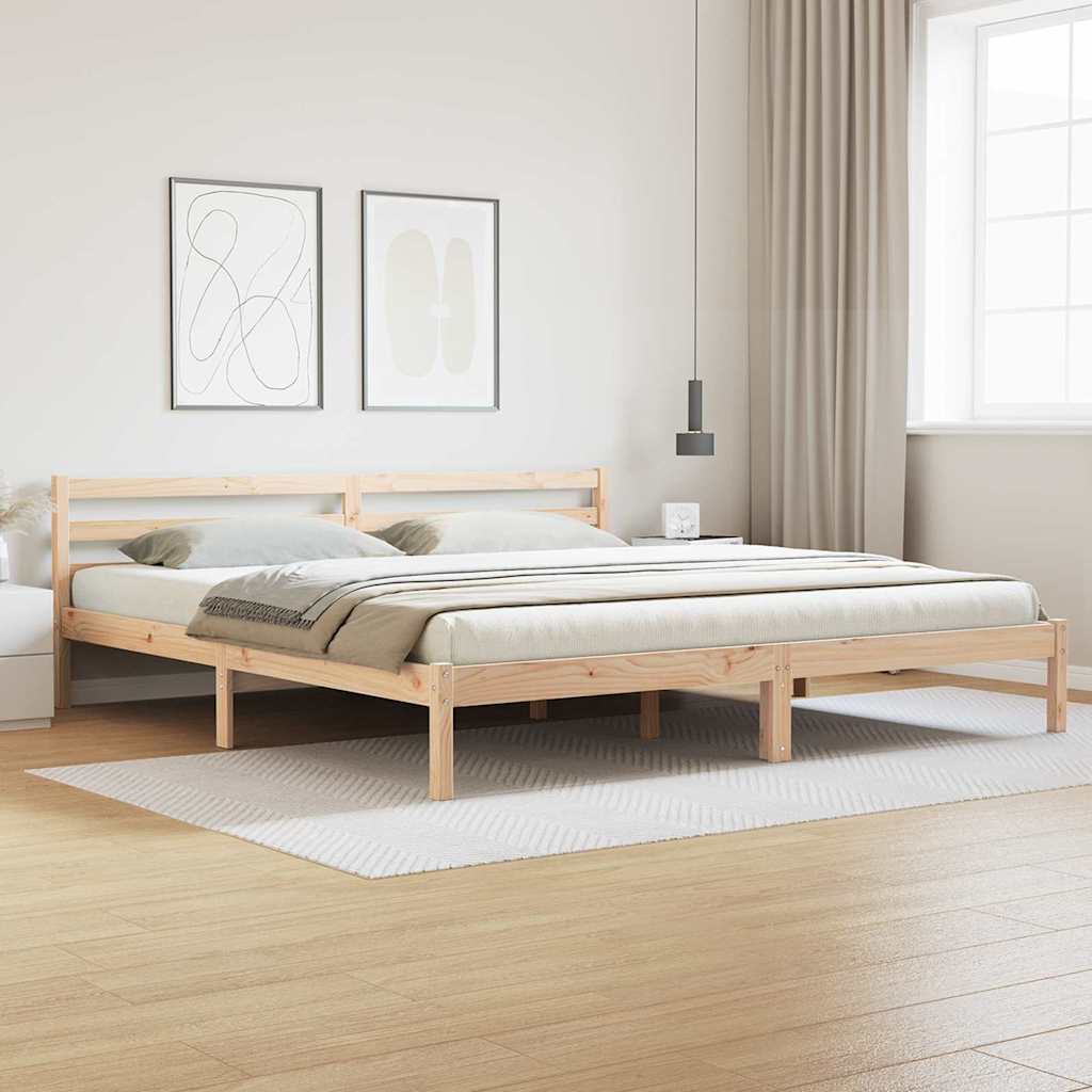 Sengestel Brun 225,5 x 205,5 x 69,5 cm Massivt fyrretræ