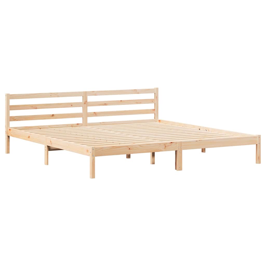 Sengestel Brun 225,5 x 205,5 x 69,5 cm Massivt fyrretræ