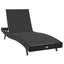 Solstol Sort 197 x 70 x 82 cm polyrattan