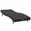 Solstol Sort 197 x 70 x 82 cm polyrattan