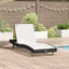 Solstol Sort og Hvid 197 x 70 x 82 cm polyrattan