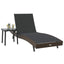 Solstol 2 pcs Sort og Brunt polyrattan