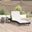 Solstol 2 pcs Sort og Hvid polyrattan
