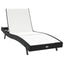 Solstol 2 pcs Sort og Hvid polyrattan
