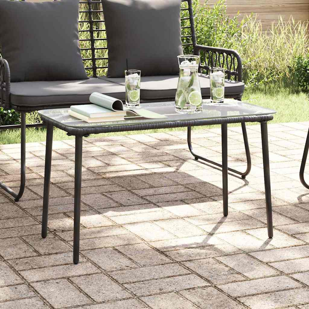 Havemøbel Bord Sort 80 x 40 x 45 cm polyrattan billede