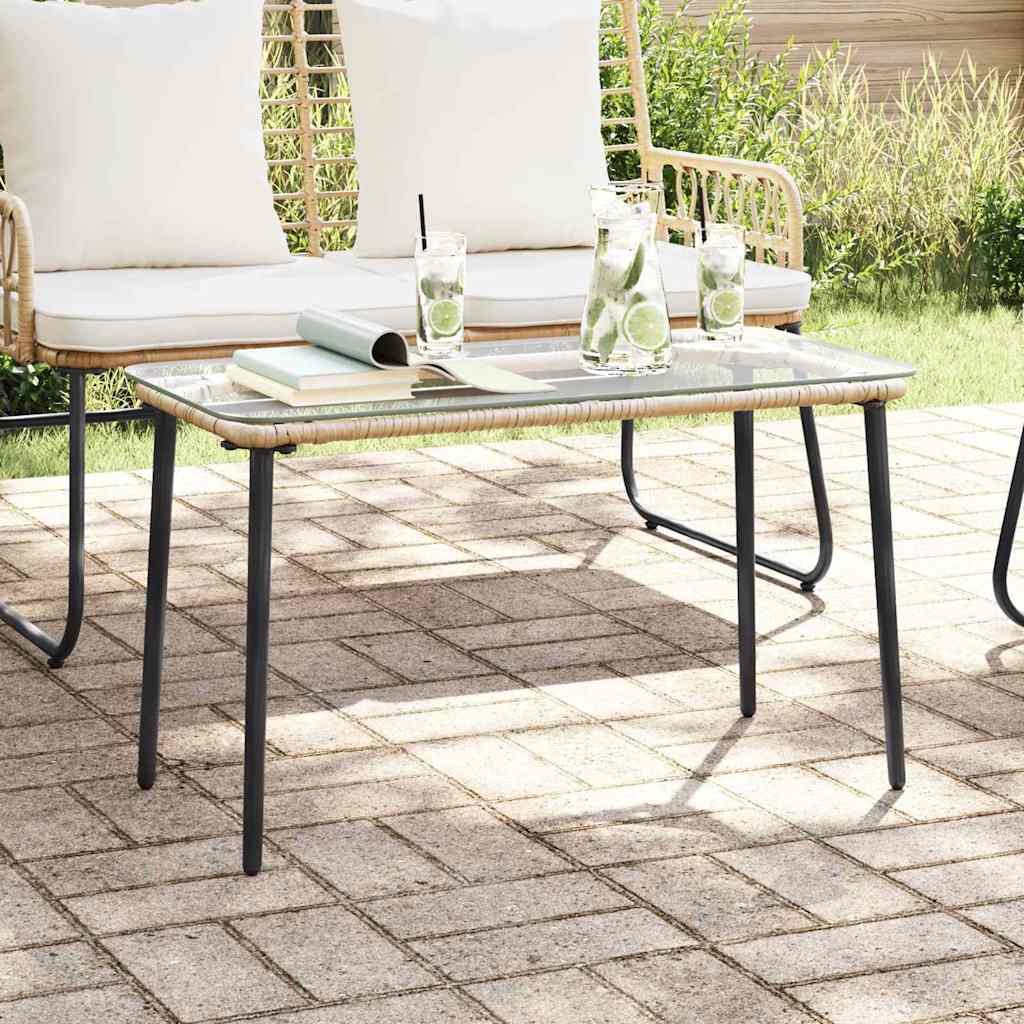 Havemøbel Bord Naturfarvet 80 x 40 x 45 cm polyrattan billede