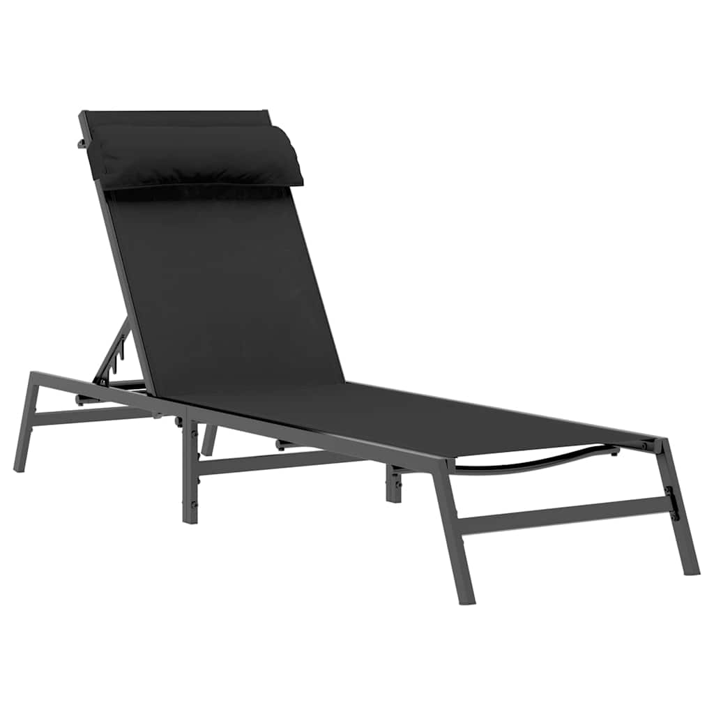 Solseng 1-person Sort og Anthracit 197 x 54 x 86 cm Stål