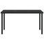 Havemøbel Bord Sort 140 x 70 x 73 cm Metal