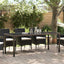 Havemøbel Bord Sort 200 x 80 x 73 cm Metal
