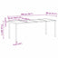 Havemøbel Bord Sort 200 x 80 x 73 cm Metal