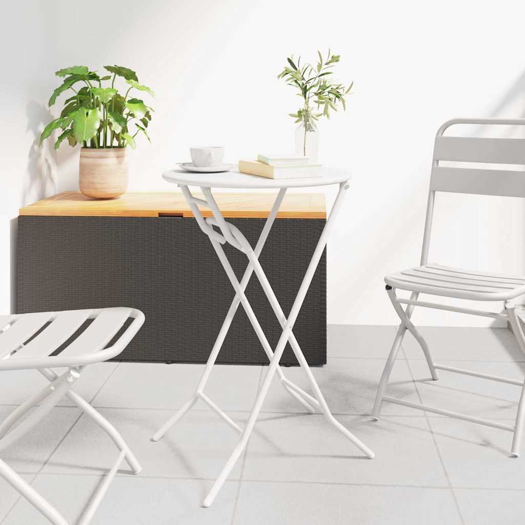 Havemøbel Bord Hvid 50 x 50 x 72 cm Metal billede