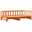 Senge med trundle Voks brun 203,5 x 184 x 66 cm