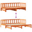 Senge med trundle Voks brun 203,5 x 184 x 66 cm