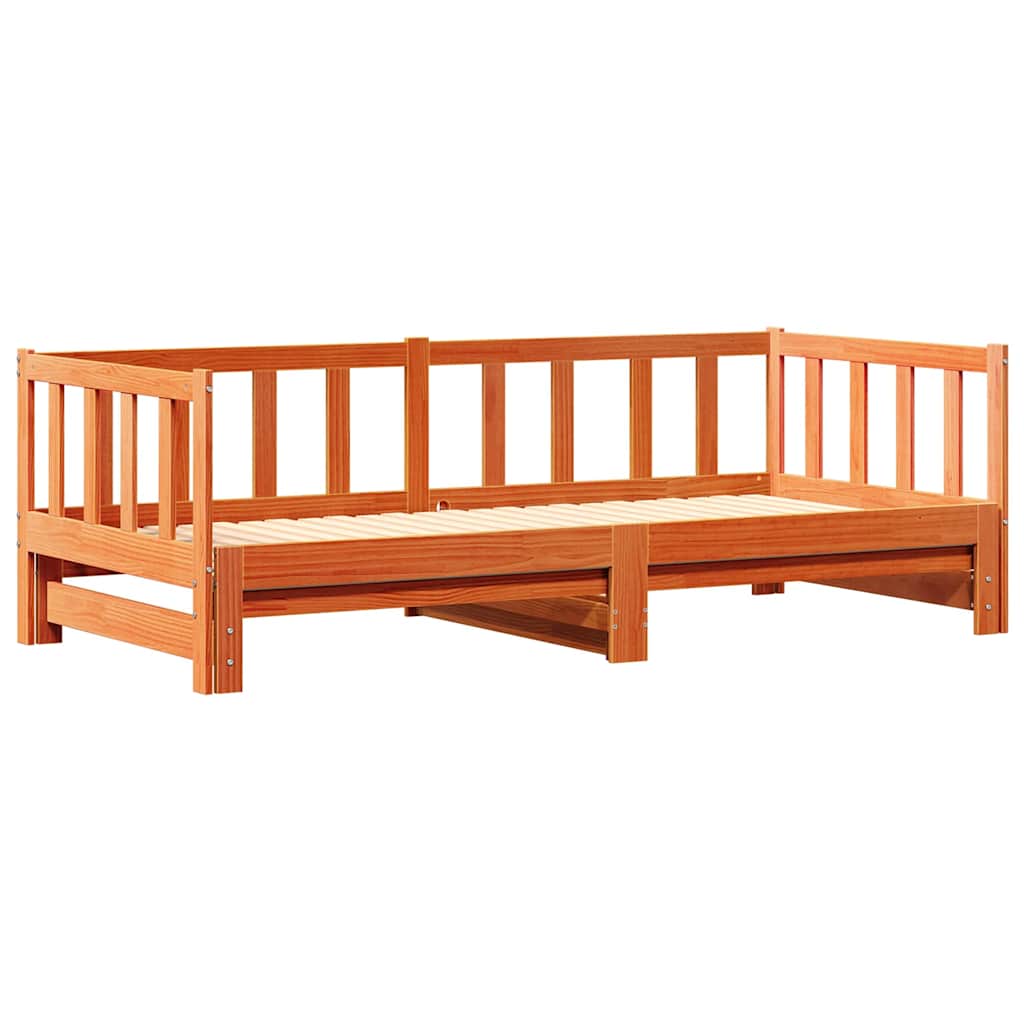 Utrækkelig Dag-seng Voks brun 193.5 x 184 x 66 cm