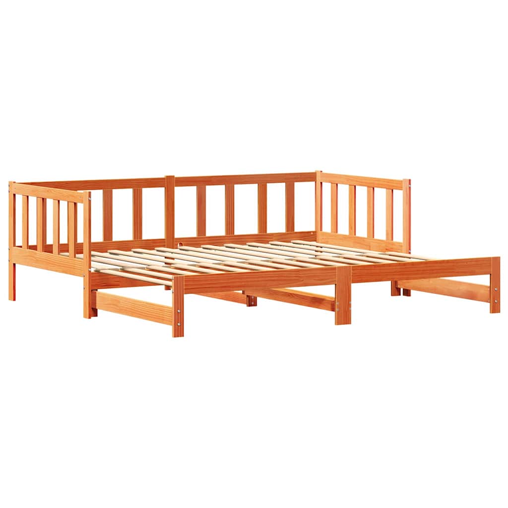 Utrækkelig Dag-seng Voks brun 193.5 x 184 x 66 cm