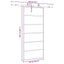 skydedør med hardwaresæt 90x205 cm ESG glas sort