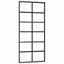 skydedør med hardwaresæt 90x205 cm ESG glas sort