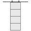 skydedør med hardwaresæt 76x205 cm ESG glas sort