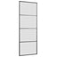 skydedør med hardwaresæt 76x205 cm ESG glas sort