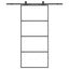 skydedør med hardwaresæt 90x205 cm ESG glas sort