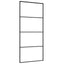 skydedør med hardwaresæt 90x205 cm ESG glas sort