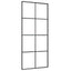 skydedør med hardwaresæt 90x205 cm ESG glas sort
