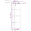 skydedør med hardwaresæt 76x205 cm ESG glas sort