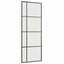 skydedør med hardwaresæt 76x205 cm ESG glas sort