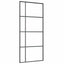 skydedør med hardwaresæt 90x205 cm ESG glas sort