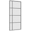 skydedør med hardwaresæt 90x205 cm ESG glas sort