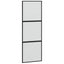 skydedør med hardwaresæt 90x205 cm hærdet glas sort