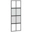 skydedør med hardwaresæt 76x205 cm hærdet glas sort